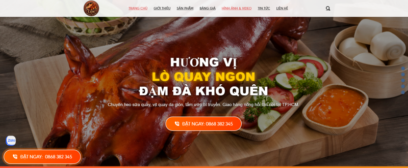 Website lò quay ngon