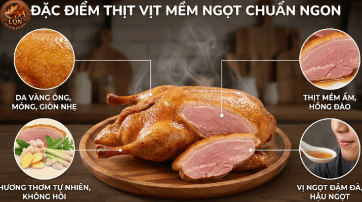vịt quay mềm thơm ngon như thế nào