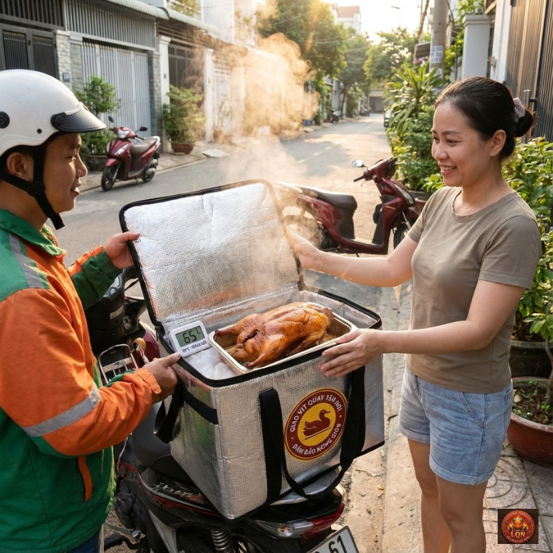 Đặt vịt quay giao tận nhà nóng giòn